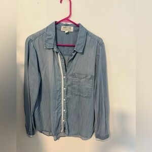 Anthropologie Light Blue Chambray Button-Down Shirt